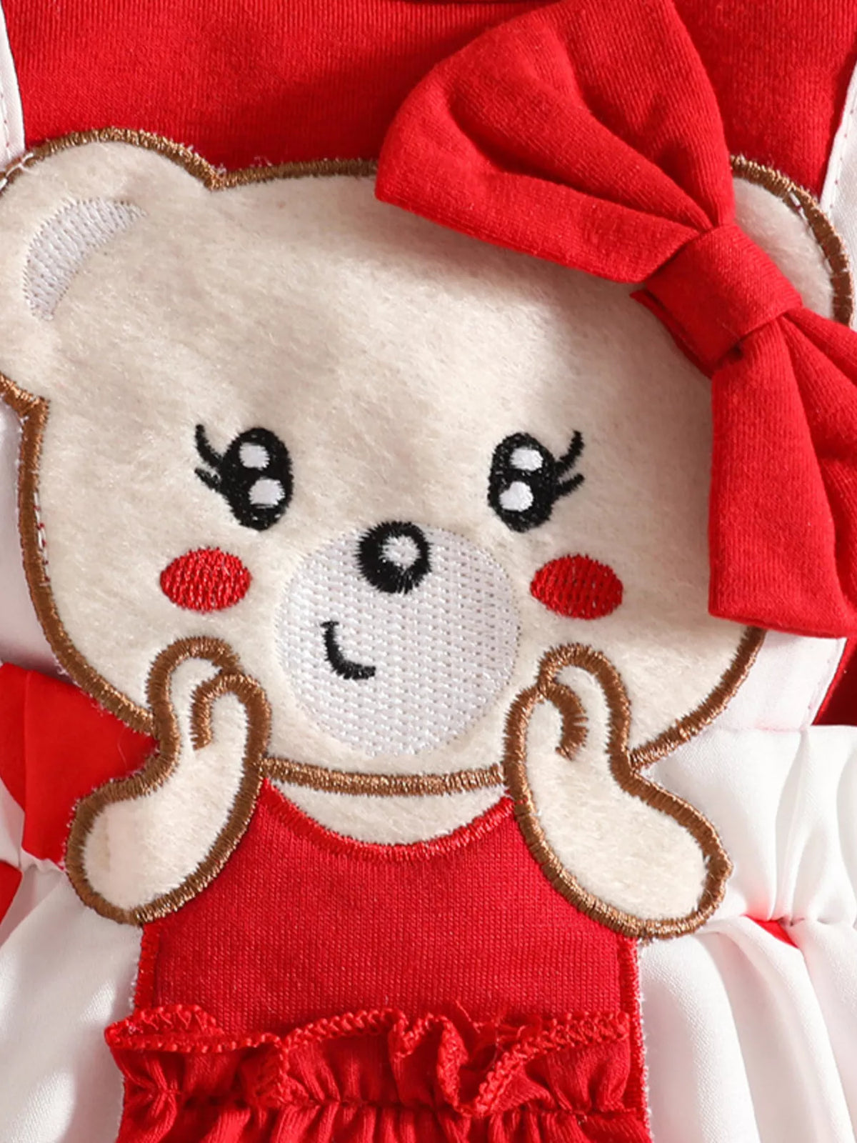 Baby Girl Bear Dress & Headband Set – Cute Toddler Outfit - WYNFLARE