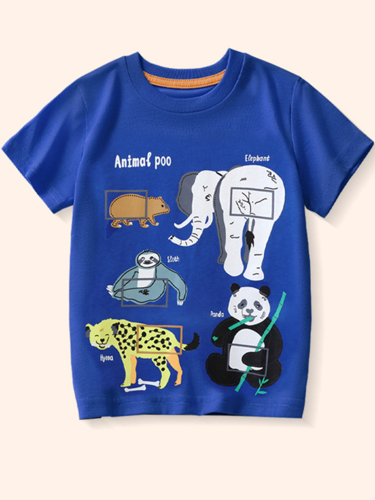 Children's Animal Print Crew Neck Short Sleeve T-Shirt - WYNFLARE