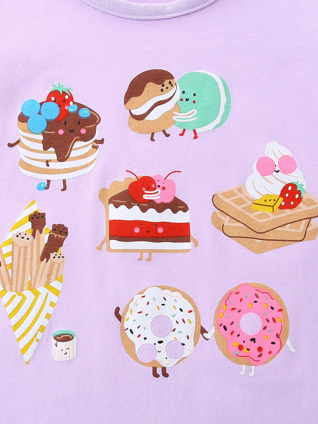 Children's Cartoon Dessert Print Short Sleeve T-Shirt - WYNFLARE