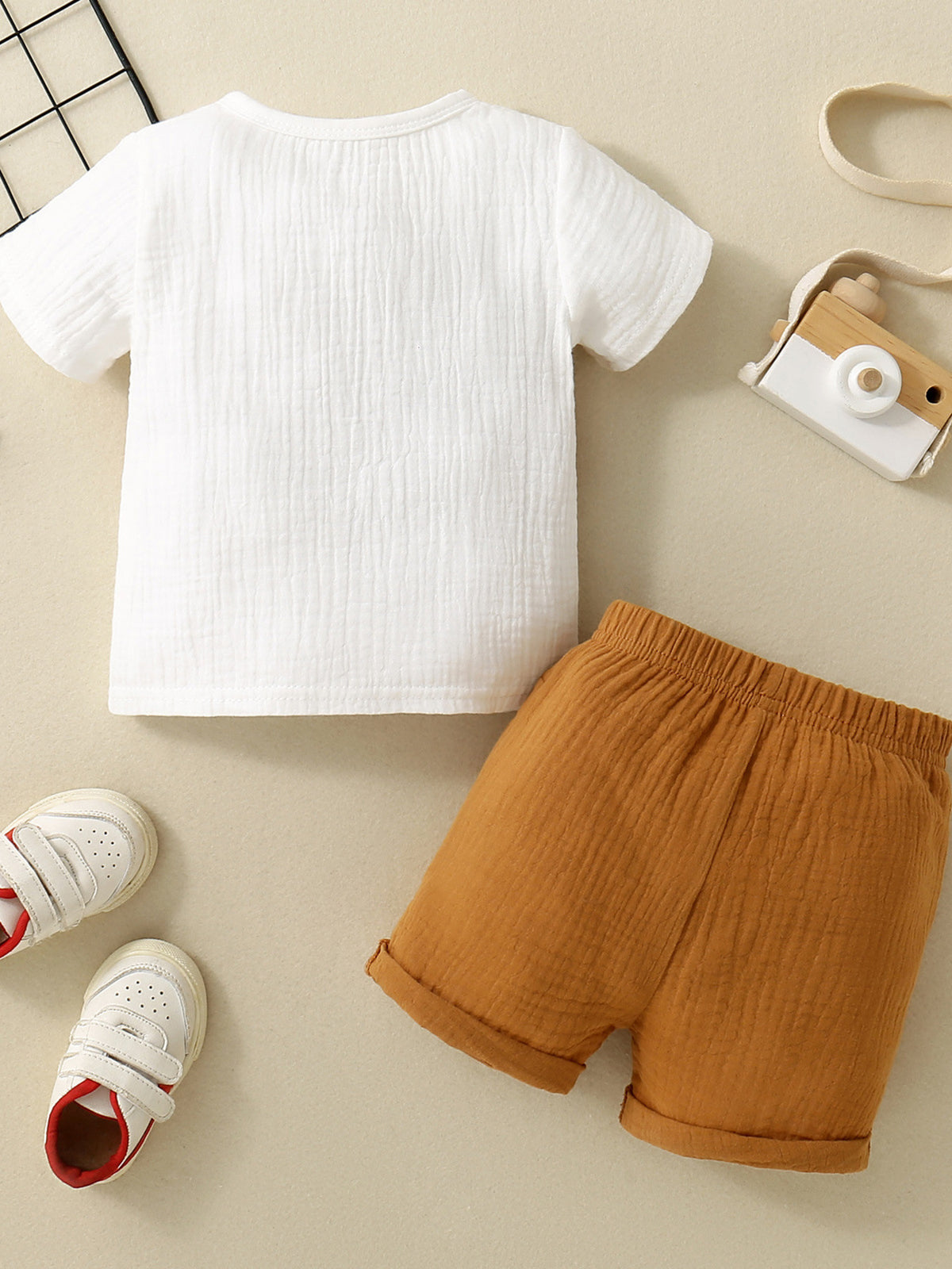 Children's Color Block Top and Shorts Set - WYNFLARE