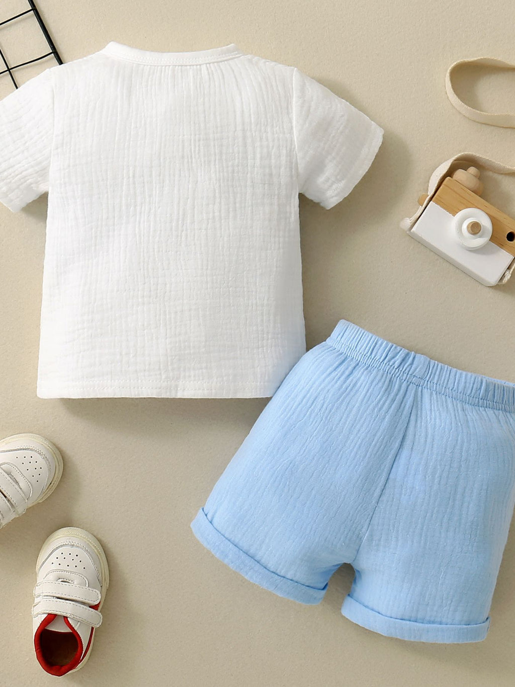 Children's Color Block Top and Shorts Set - WYNFLARE