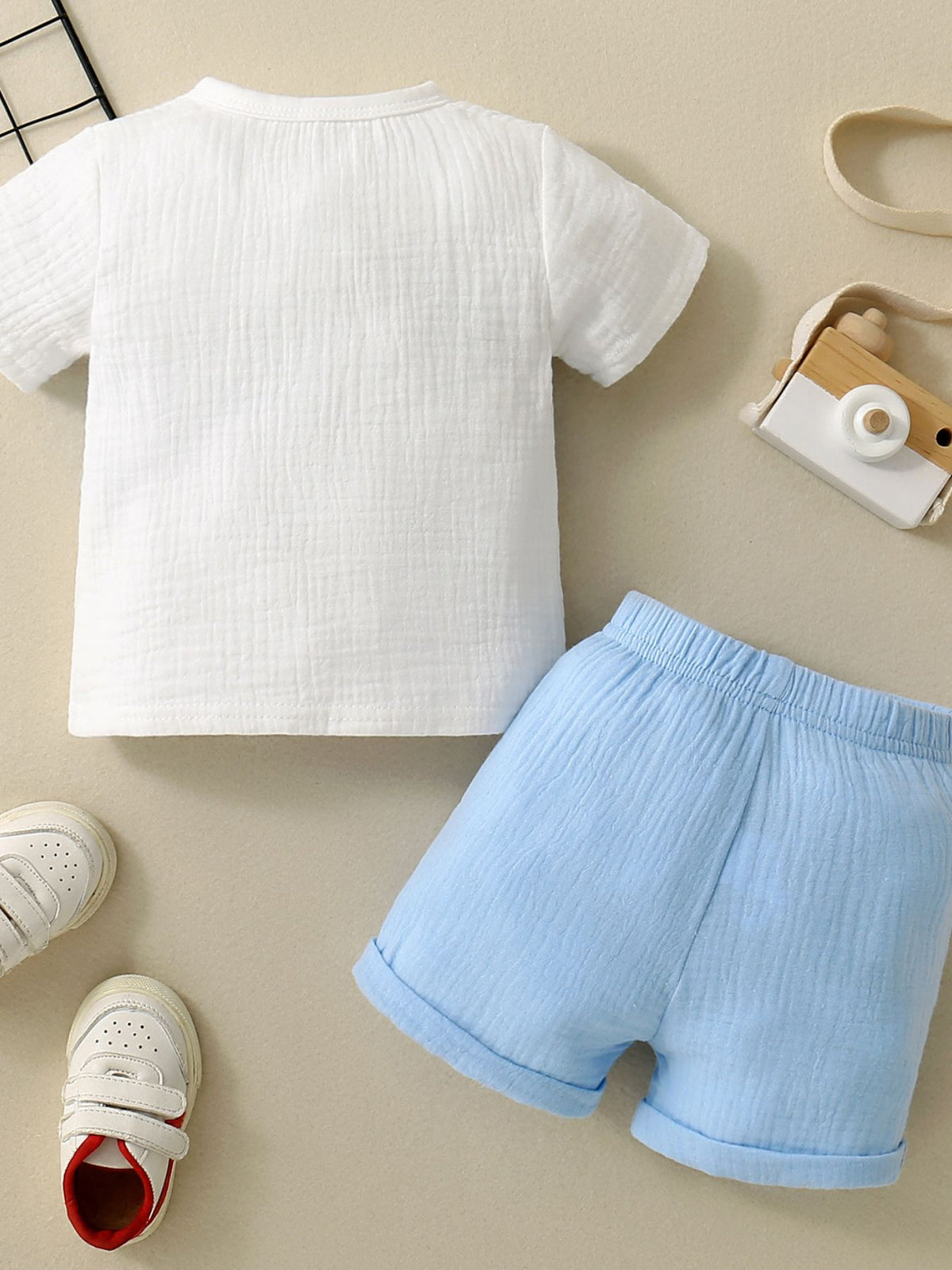 Children's Color Block Top and Shorts Set - WYNFLARE