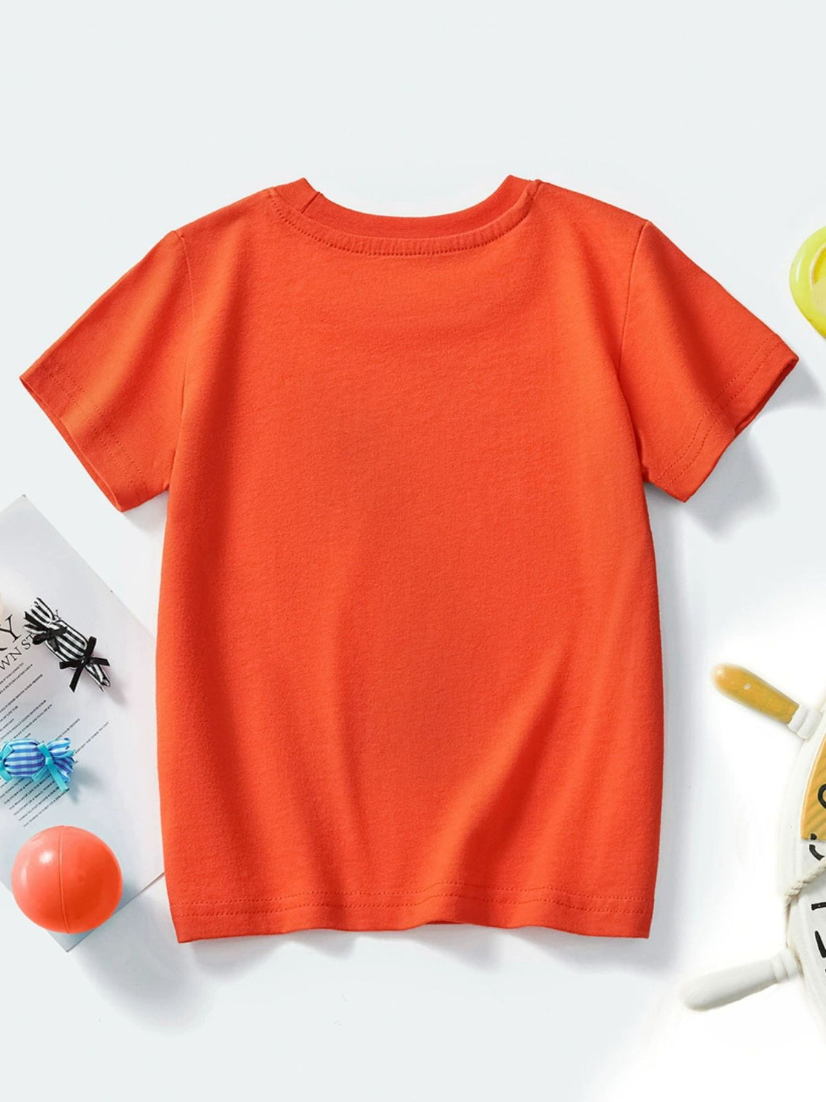 Children's Construction Vehicle Crew Neck Short Sleeve T-Shirt - WYNFLARE