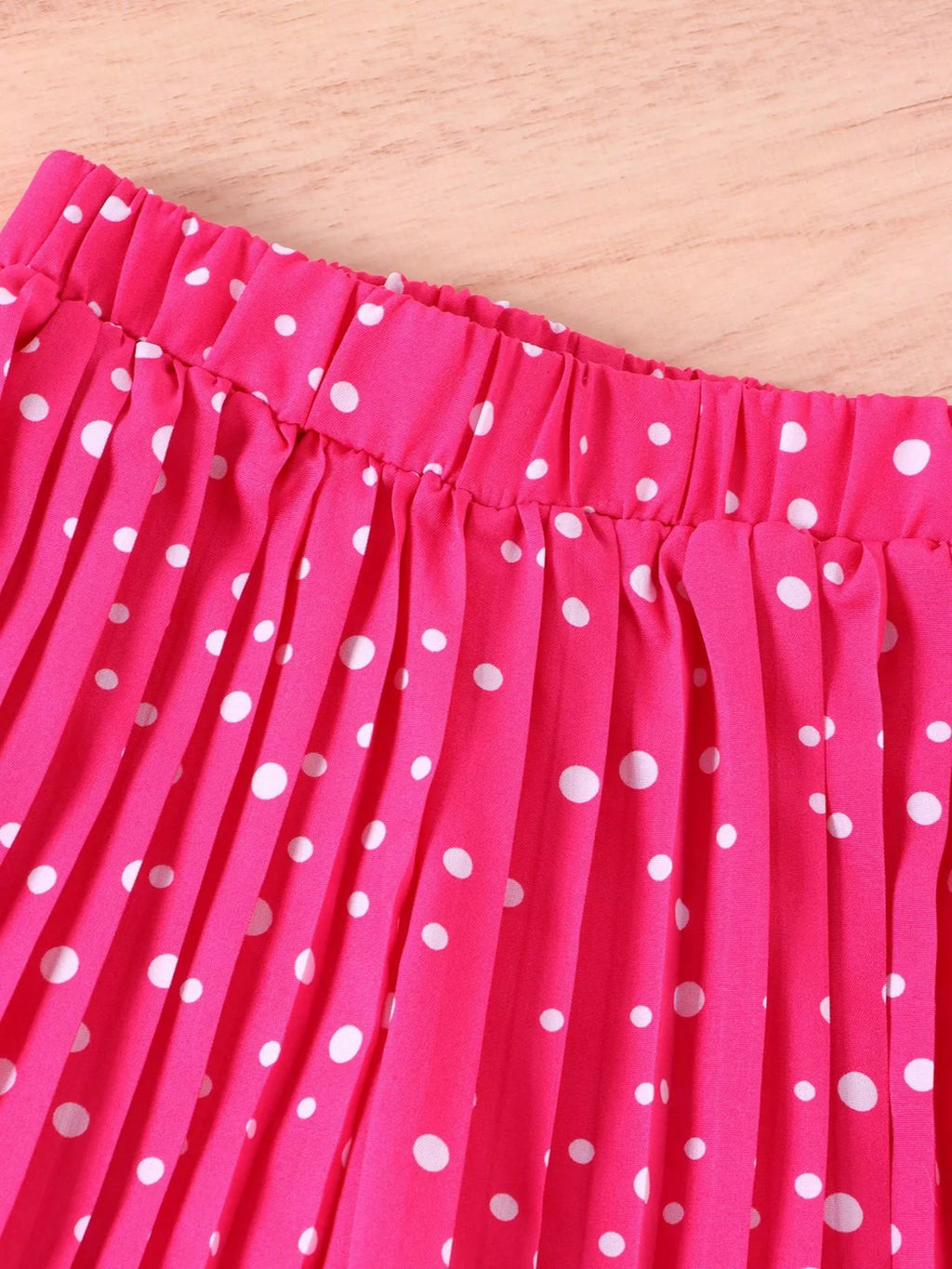 Children's Graphic Tee & Polka Dot Pleated Pants Set - WYNFLARE