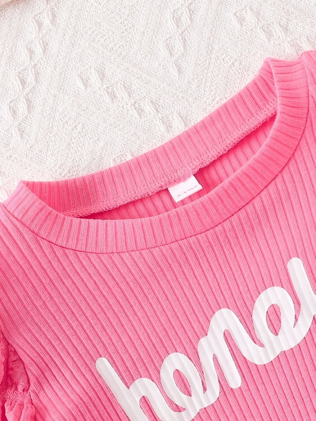 Children's Honey Bubble Texture Sleeve Dress - WYNFLARE