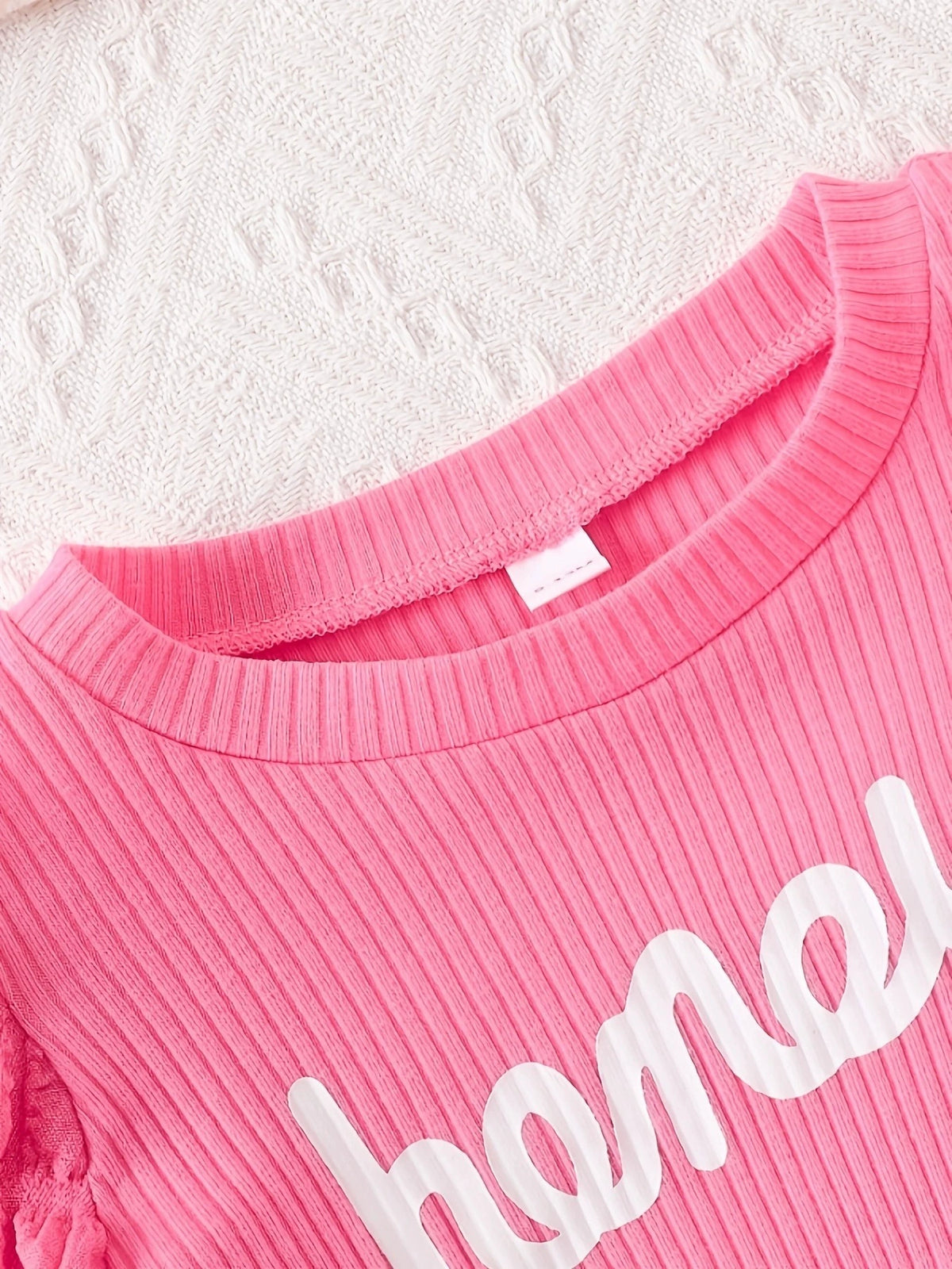 Children's Honey Bubble Texture Sleeve Dress - WYNFLARE