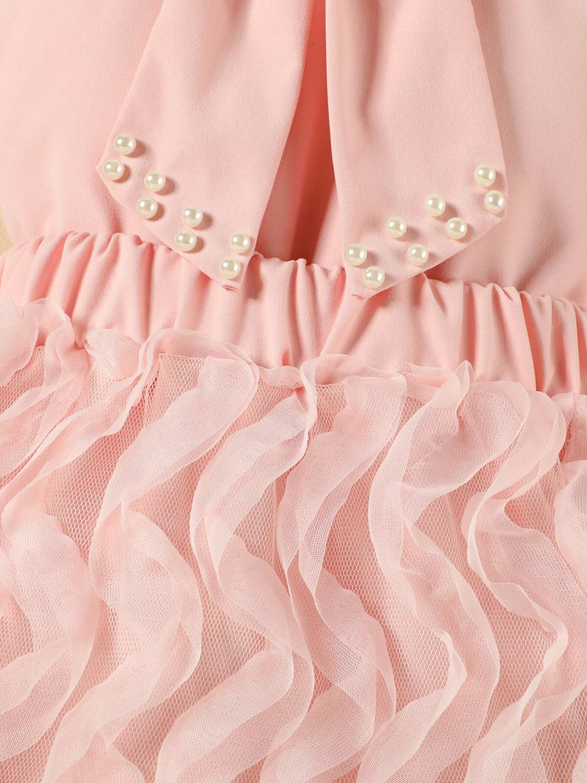 Children's Pearl Bowknot Top and Skirt Set - WYNFLARE