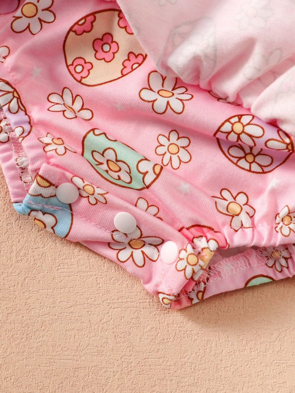 Children's Ruffled Trim Bodysuit and Skirt Set with Headband - WYNFLARE