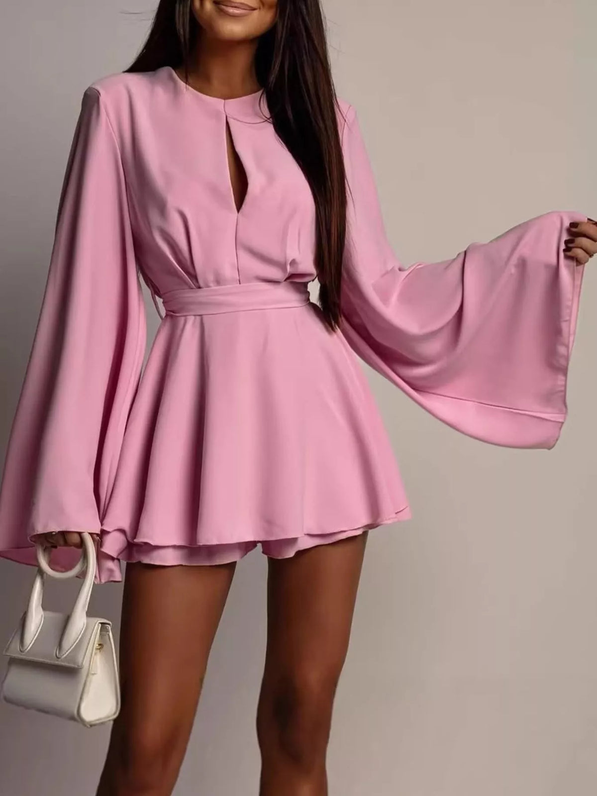 Flare Sleeve Mini Dress - WYNFLARE