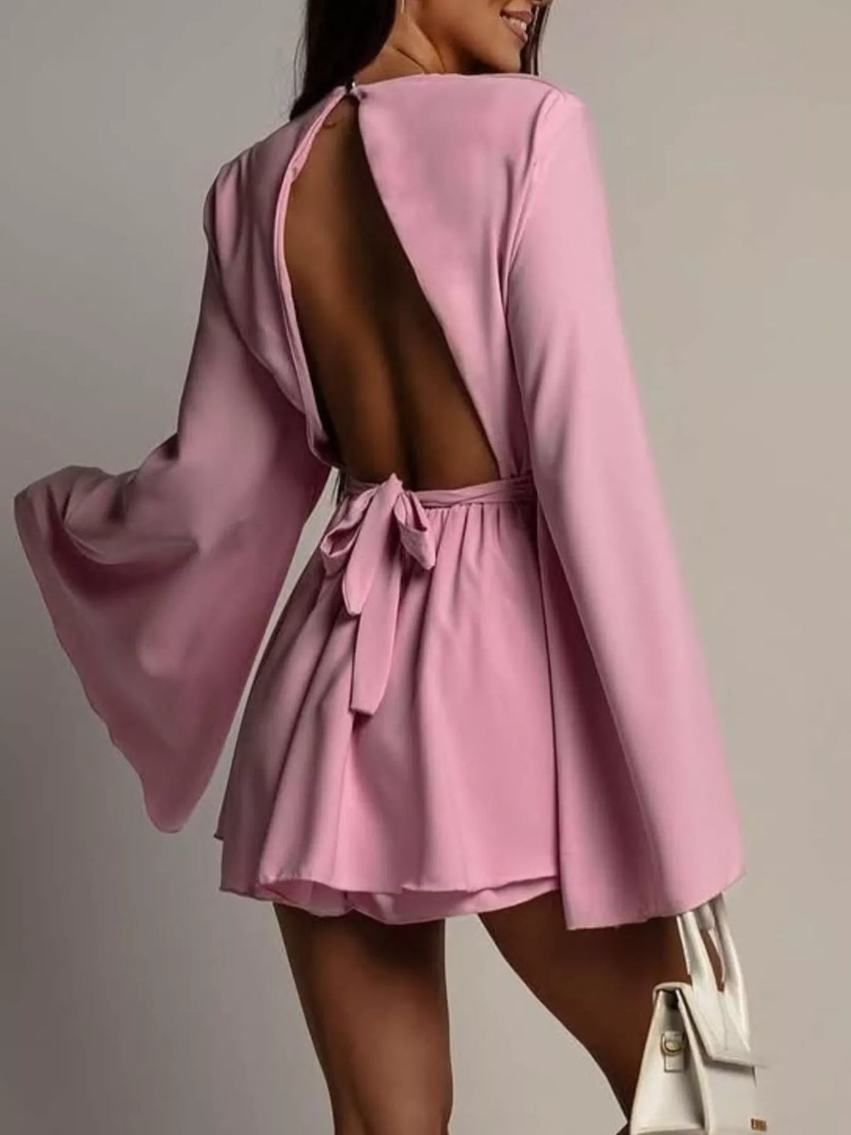 Flare Sleeve Mini Dress - WYNFLARE