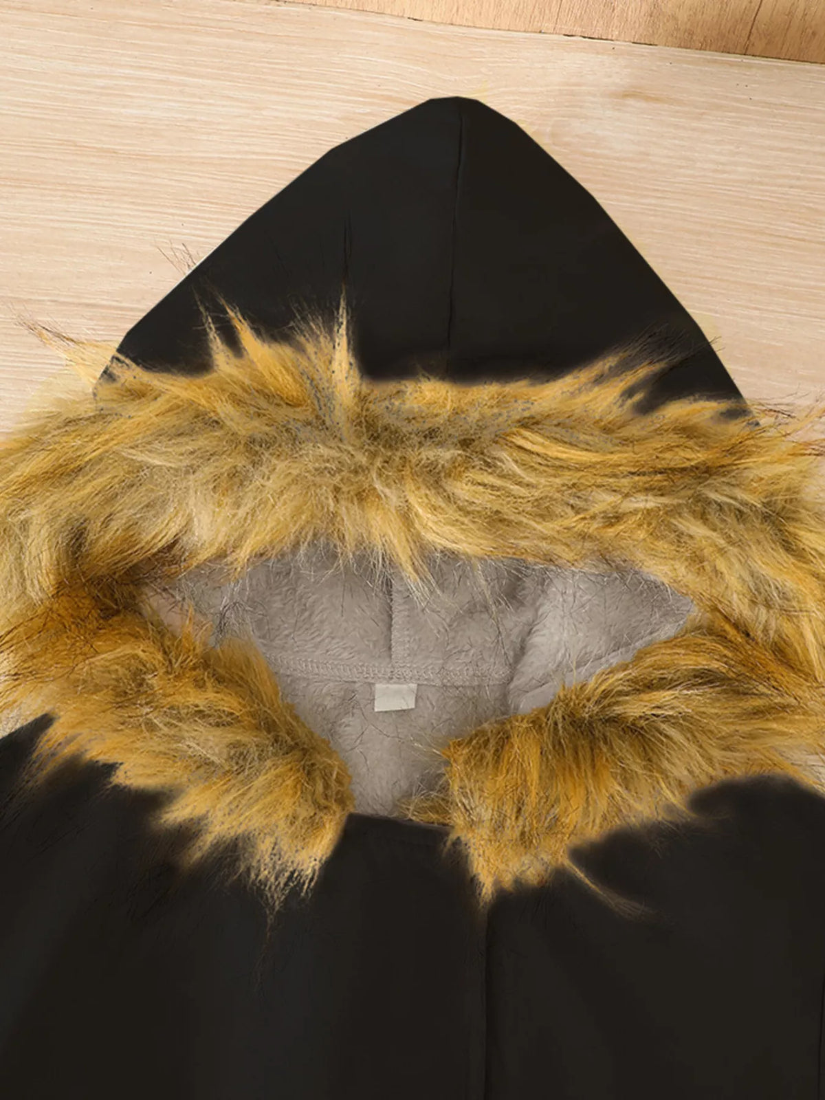 Girls Faux Fur Hooded Coat with Tie Waist – Stylish Kids' Winter Jacket - WYNFLARE