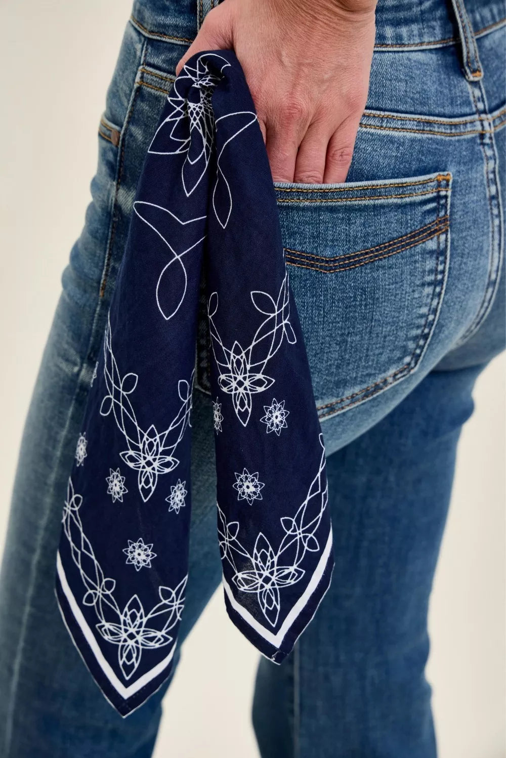 Judy Blue Mid Rise Jaqueline Flare with Triple Needle Back Pkts and Bandana Loop - WYNFLARE