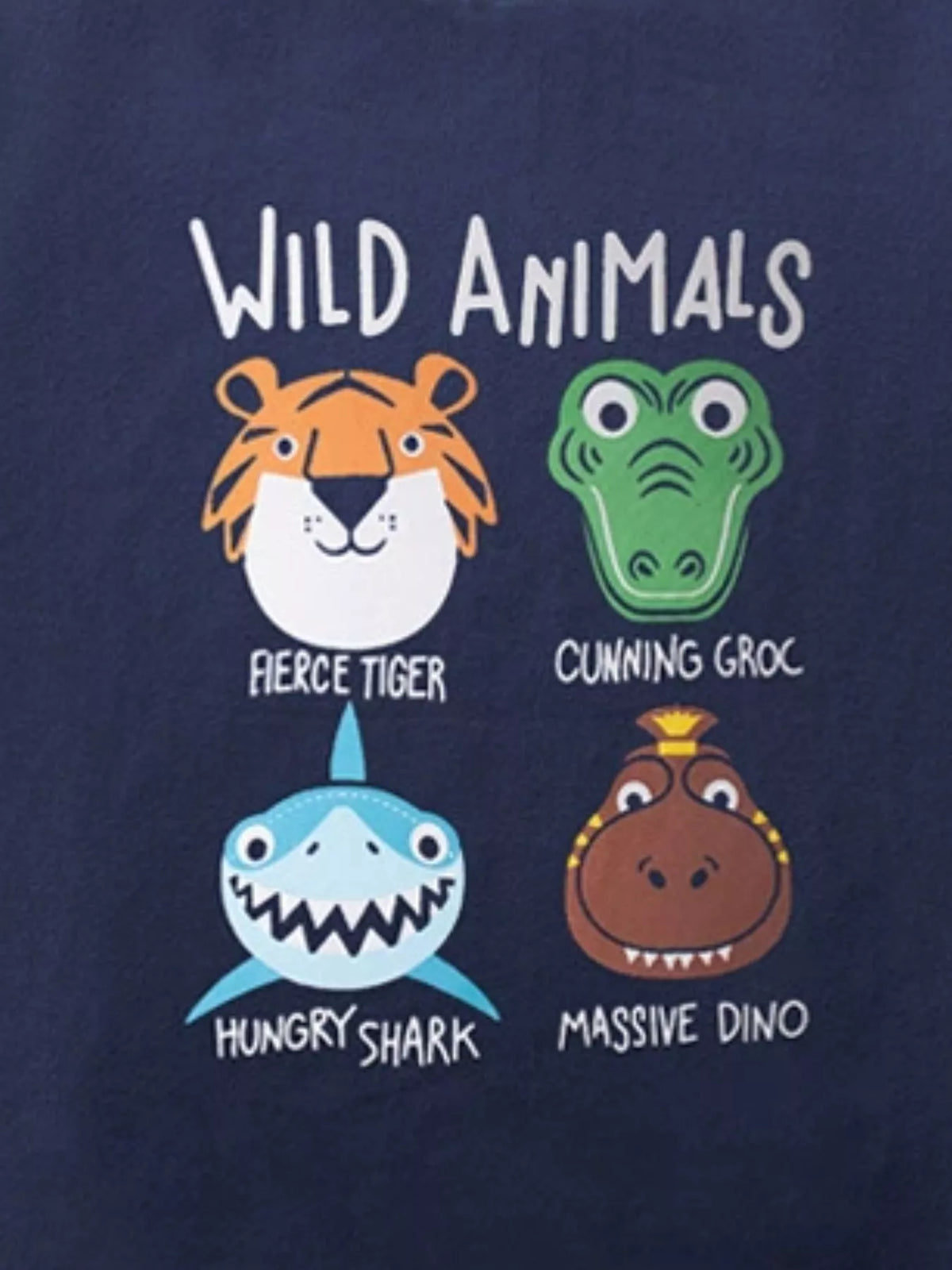 Kids Animal Crew Neck T-Shirt – Cute Graphic Tee for Boys & Girls - WYNFLARE