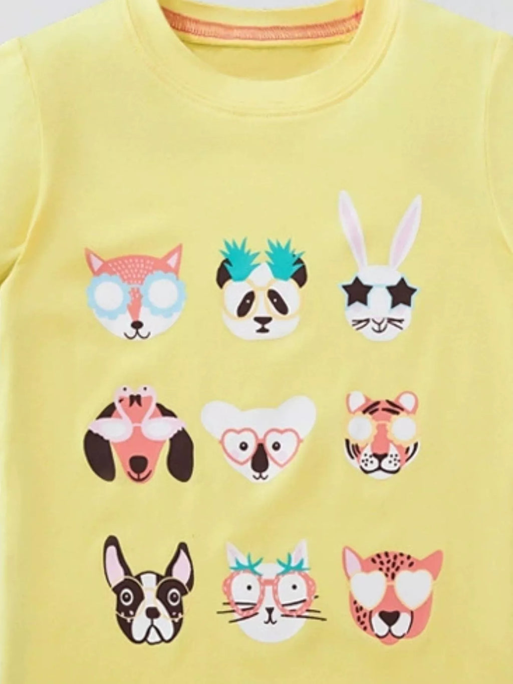 Kids Animal Crew Neck T-Shirt – Cute Graphic Tee for Boys & Girls - WYNFLARE