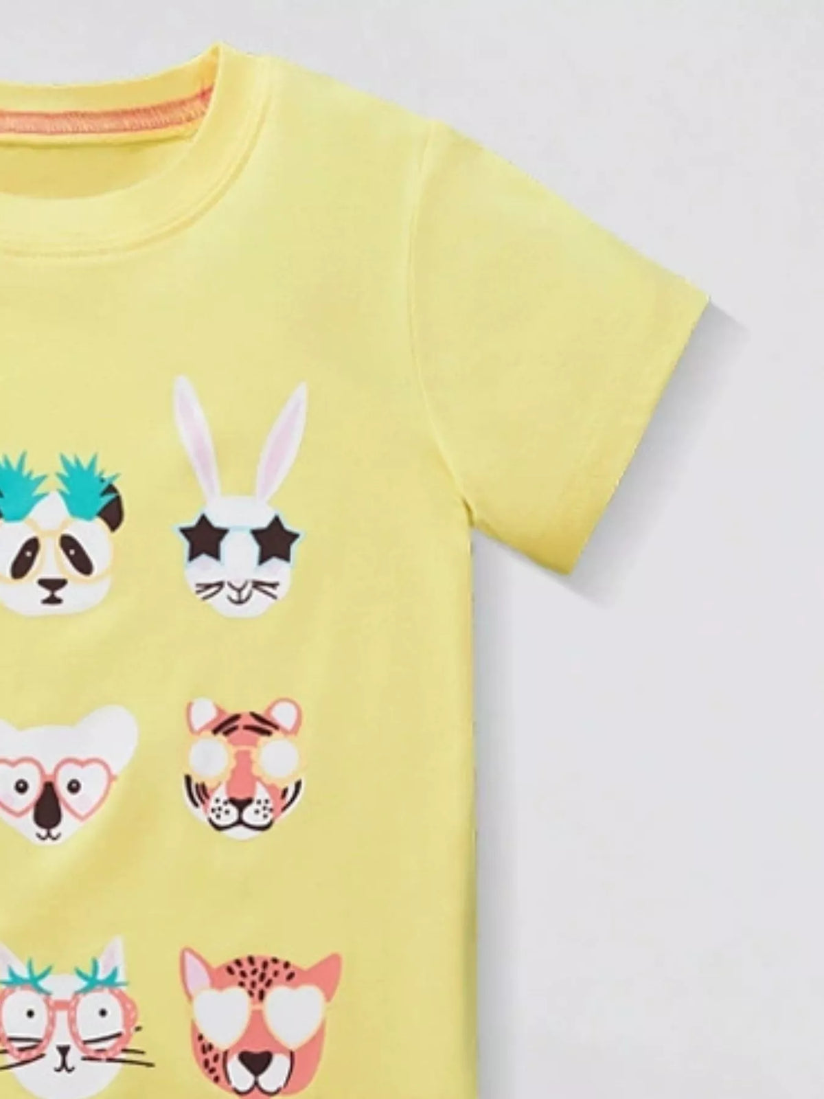 Kids Animal Crew Neck T-Shirt – Cute Graphic Tee for Boys & Girls - WYNFLARE