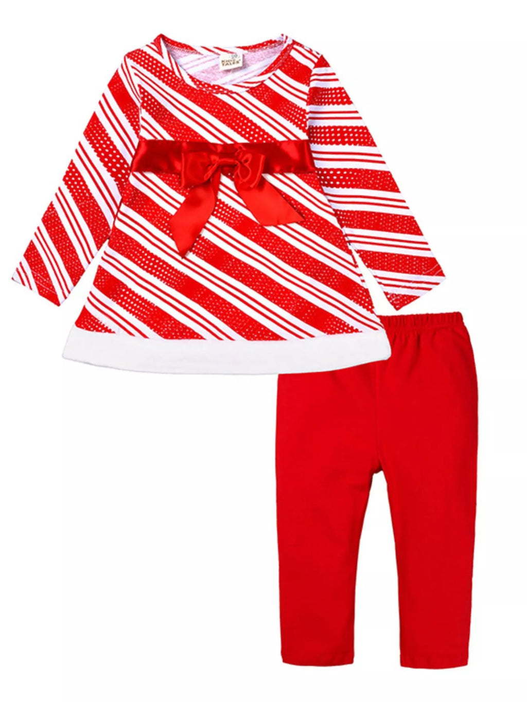 Kids Christmas Outfit Set – Striped Holiday Clothes for Boys & Girls - WYNFLARE