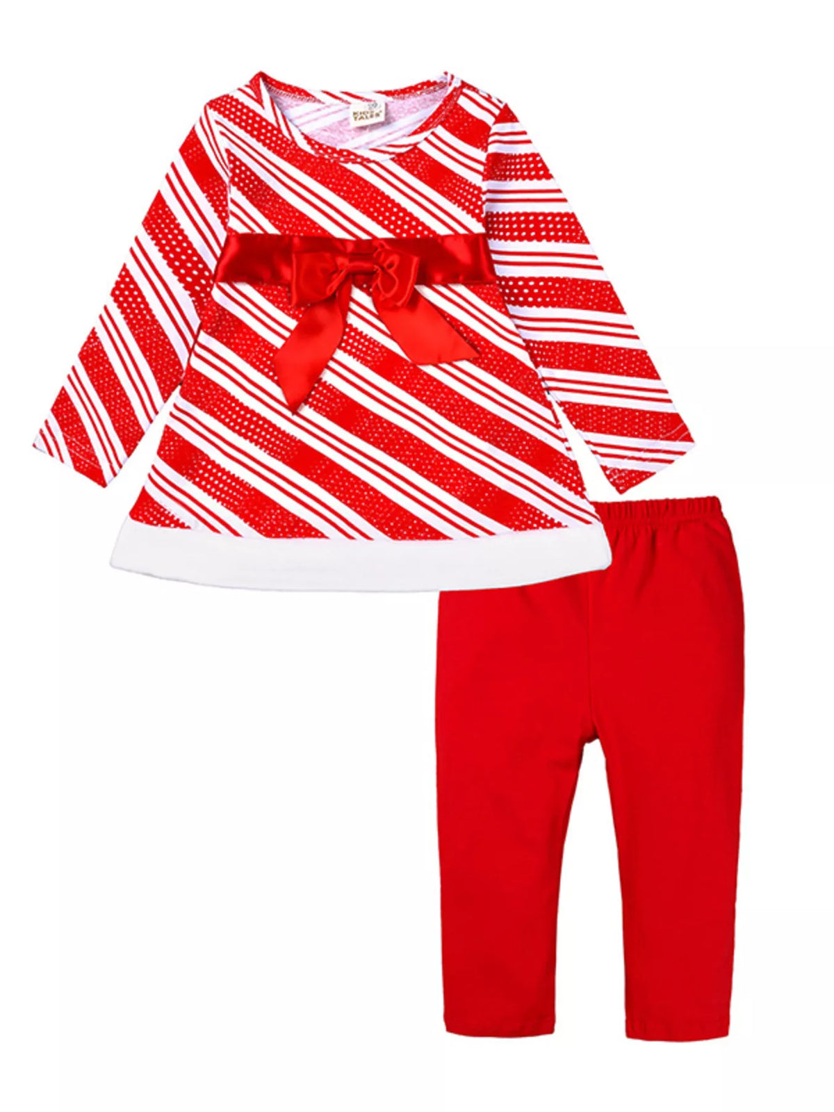 Kids Christmas Outfit Set – Striped Holiday Clothes for Boys & Girls - WYNFLARE