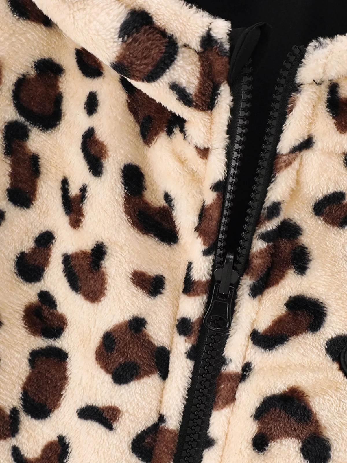 Kids Hooded Jacket with Leopard Lining – Warm & Trendy Winter Coat - WYNFLARE