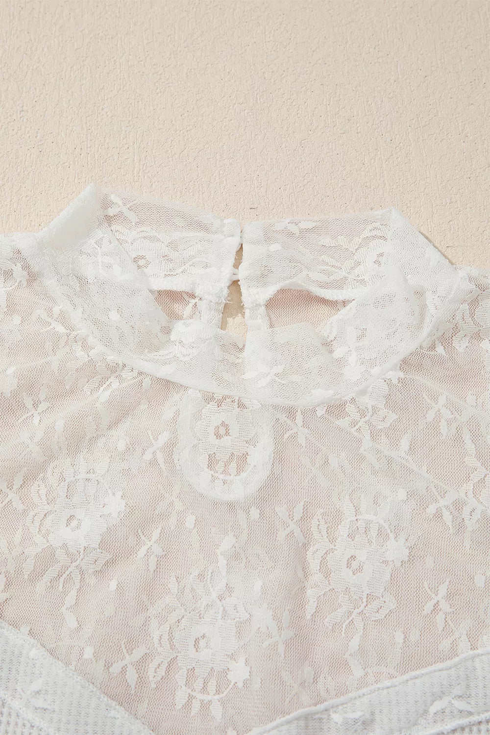 Lace Mesh Long Sleeve Top - WYNFLARE