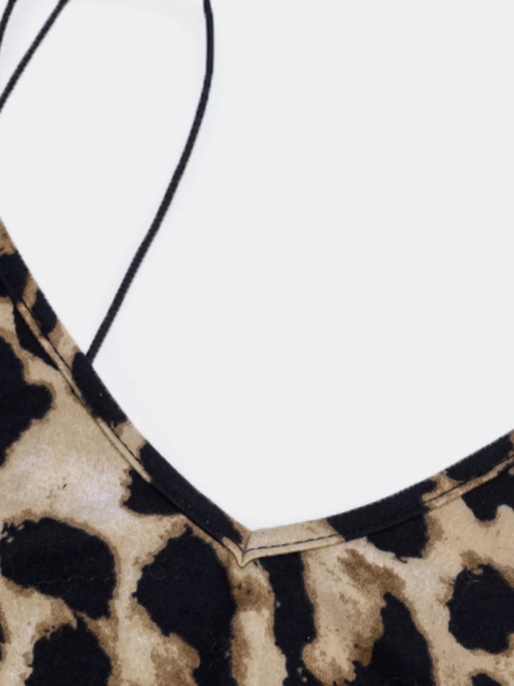 Leopard Print Spaghetti Strap Midi Dress - WYNFLARE