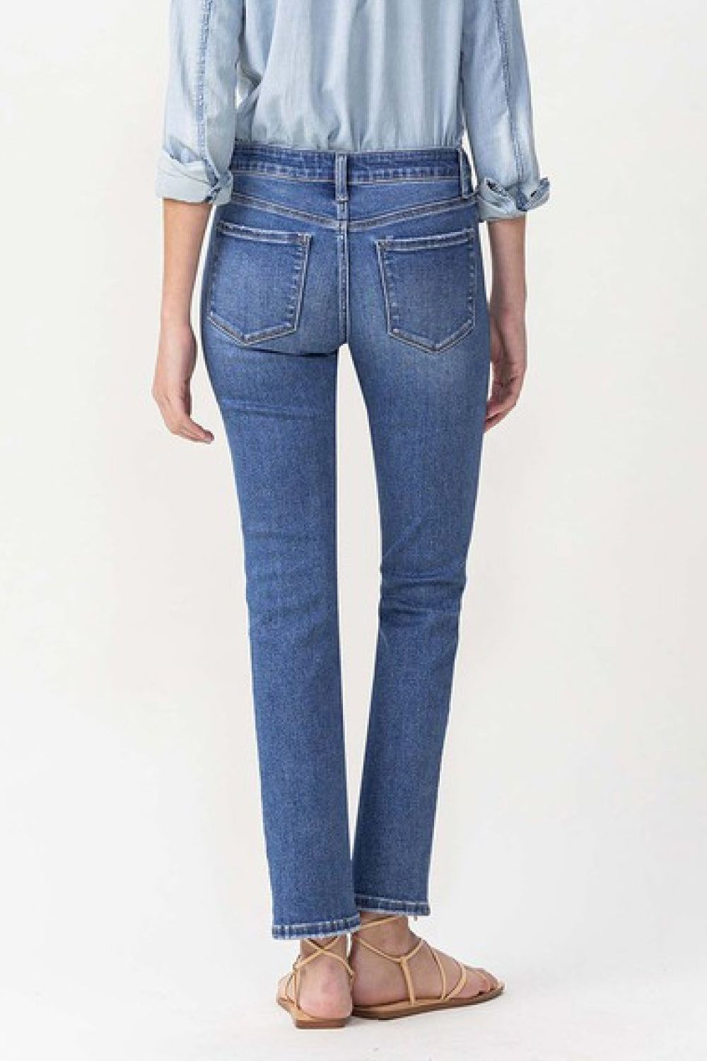 Lovervet Full Size Maggie Midrise Slim Ankle Straight Jeans - WYNFLARE