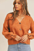 MABLE Long Sleeve Button Down Sweater Cardigan - WYNFLARE