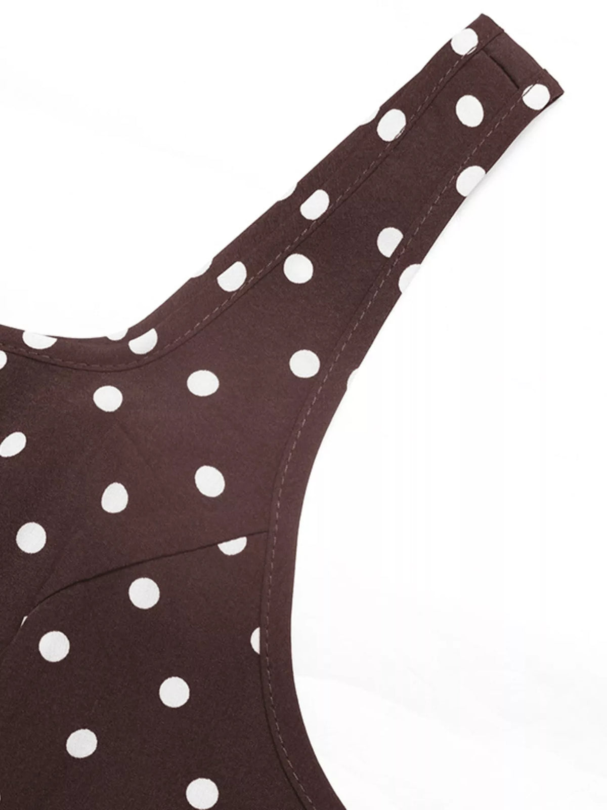 Polka Dot Sleeveless Square Neck Maxi Dress - WYNFLARE
