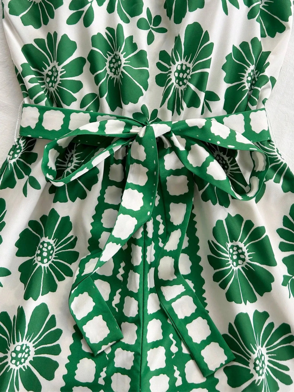 Printed Tube Tie Waist Romper - WYNFLARE