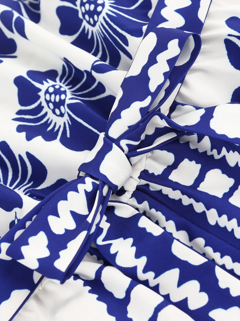 Printed Tube Tie Waist Romper - WYNFLARE