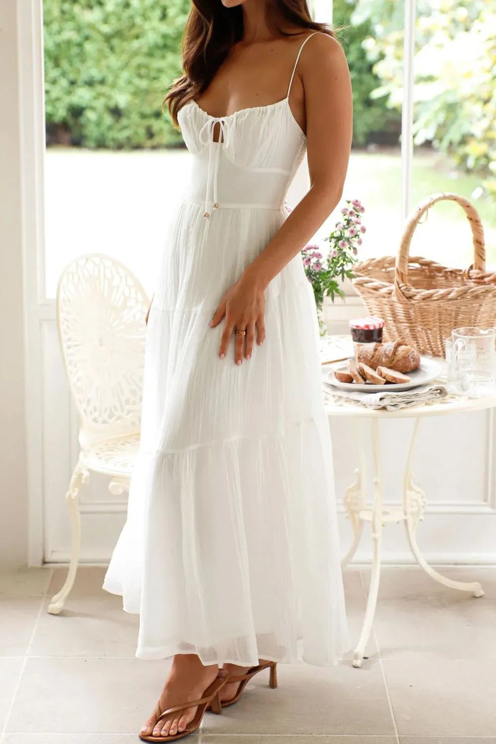Ruched Smocked Back Cami Dress - WYNFLARE