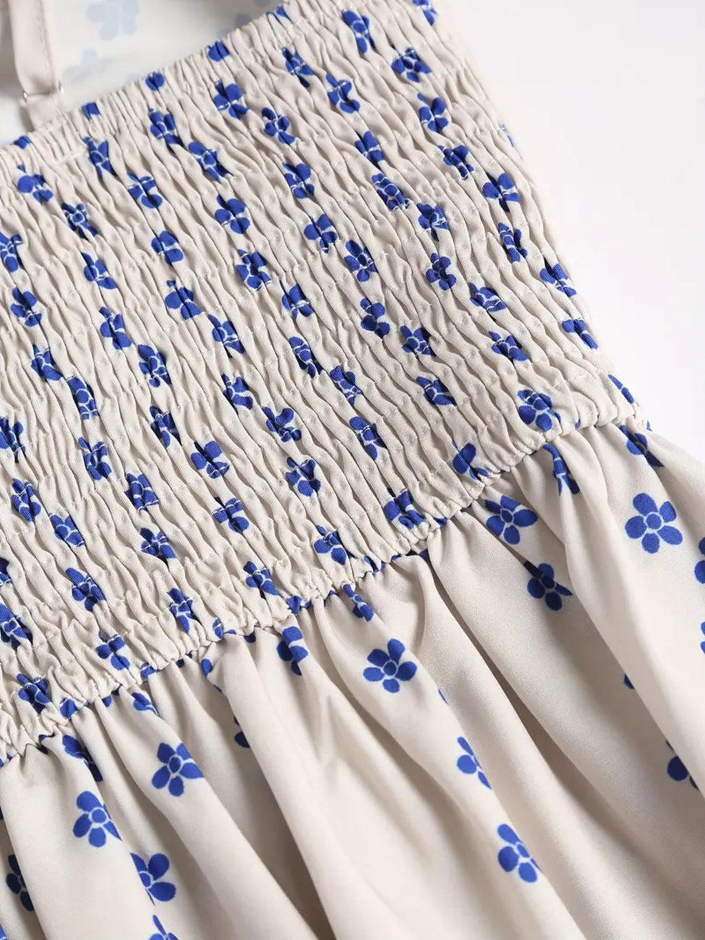 Sardine Print Spaghetti Strap Midi Dress - WYNFLARE