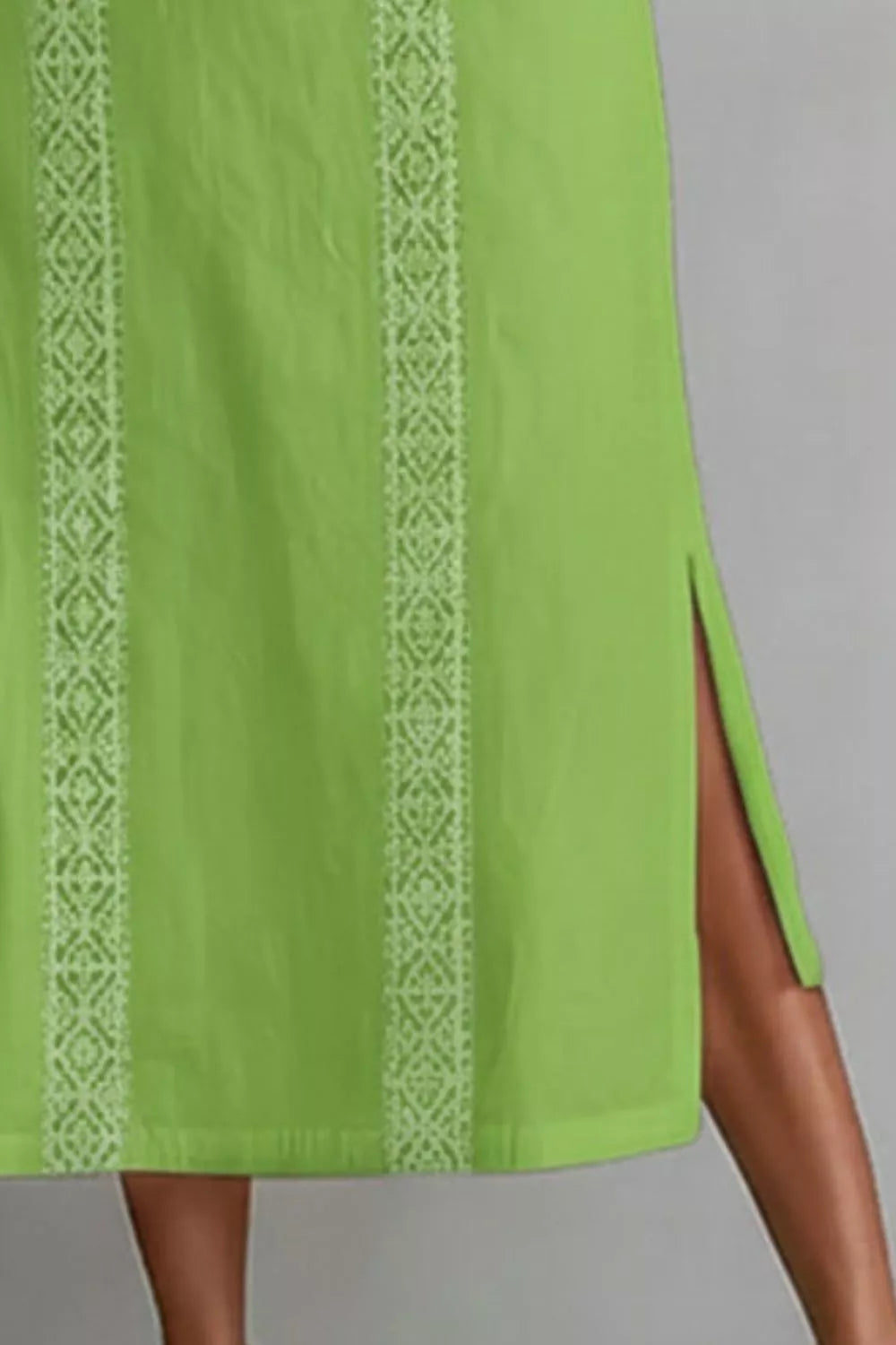 Sleeveless Side Slit Dress with Pockets - WYNFLARE