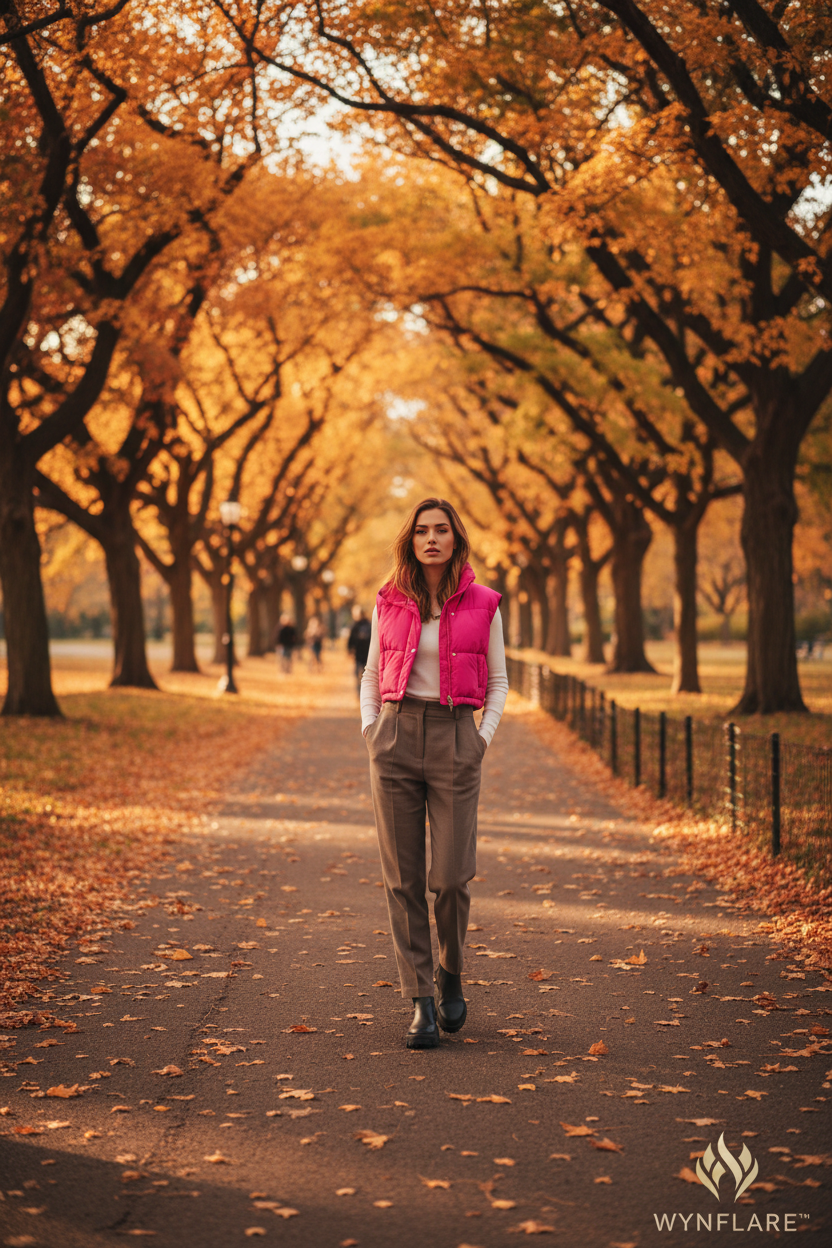 Snobbish Snap Down Quilted Crop Vest - WYNFLARE