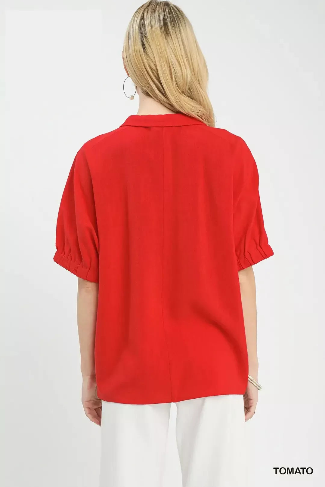 Umgee Floral Embroidered Sleeve Blouse - WYNFLARE