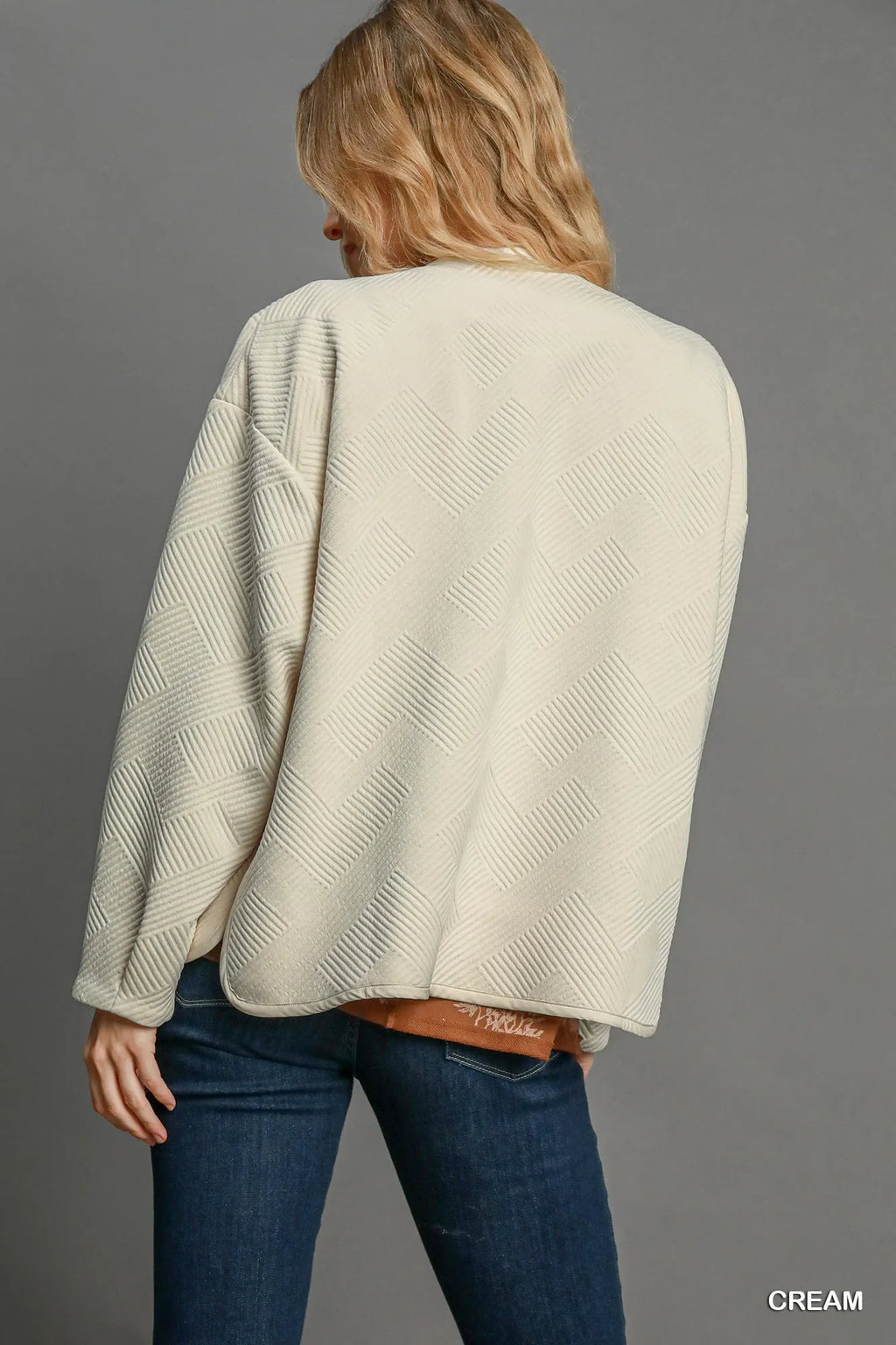 Umgee Textured Jacquard Jacket - WYNFLARE