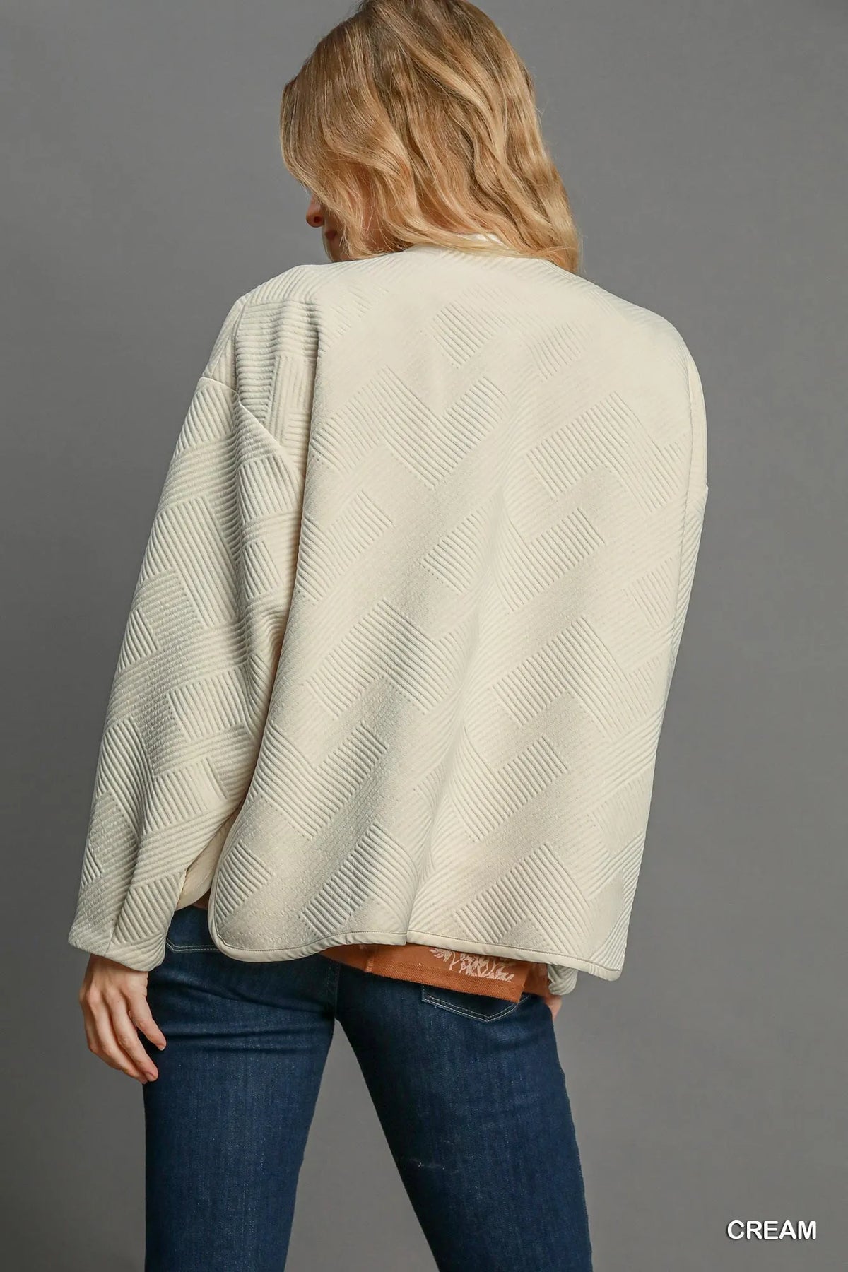 Umgee Textured Jacquard Jacket - WYNFLARE