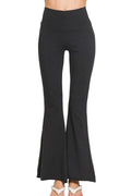 Zenana Raw Edge Hem Flare Yoga Pants - WYNFLARE