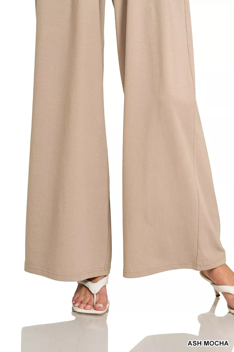 Zenana Tube Top Jumpsuit with Drawstring Waist - WYNFLARE