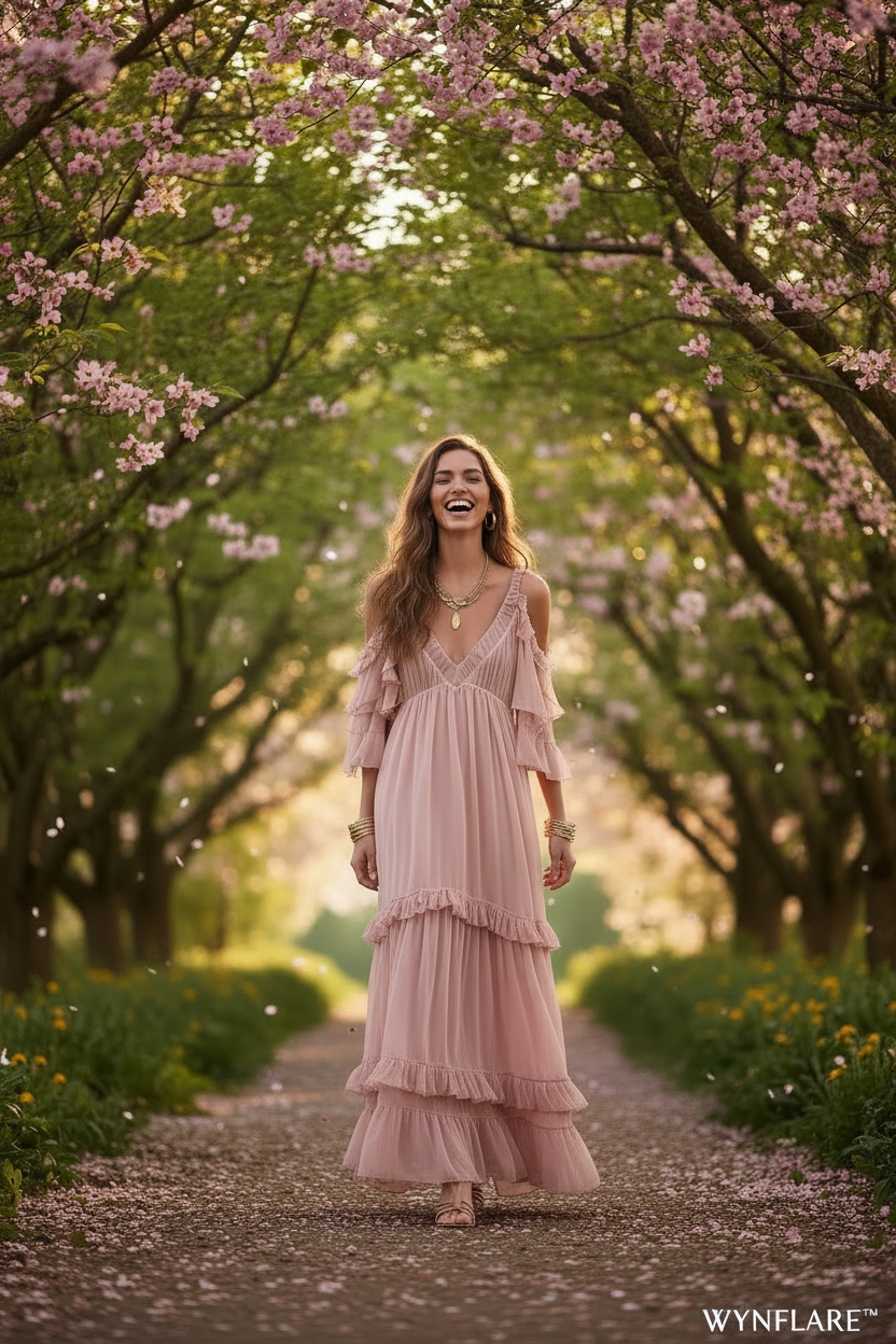 WYNFLARE same model same dress no collarbone fewer petals perfection